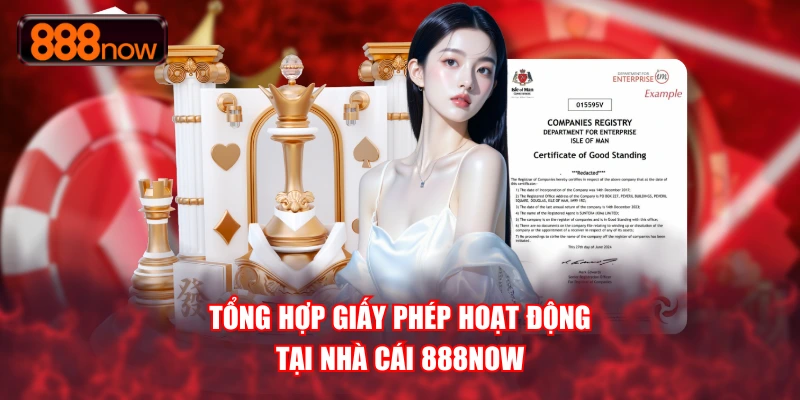 Tổng hợp giấy phép hoạt động tại nhà cái 888NOW